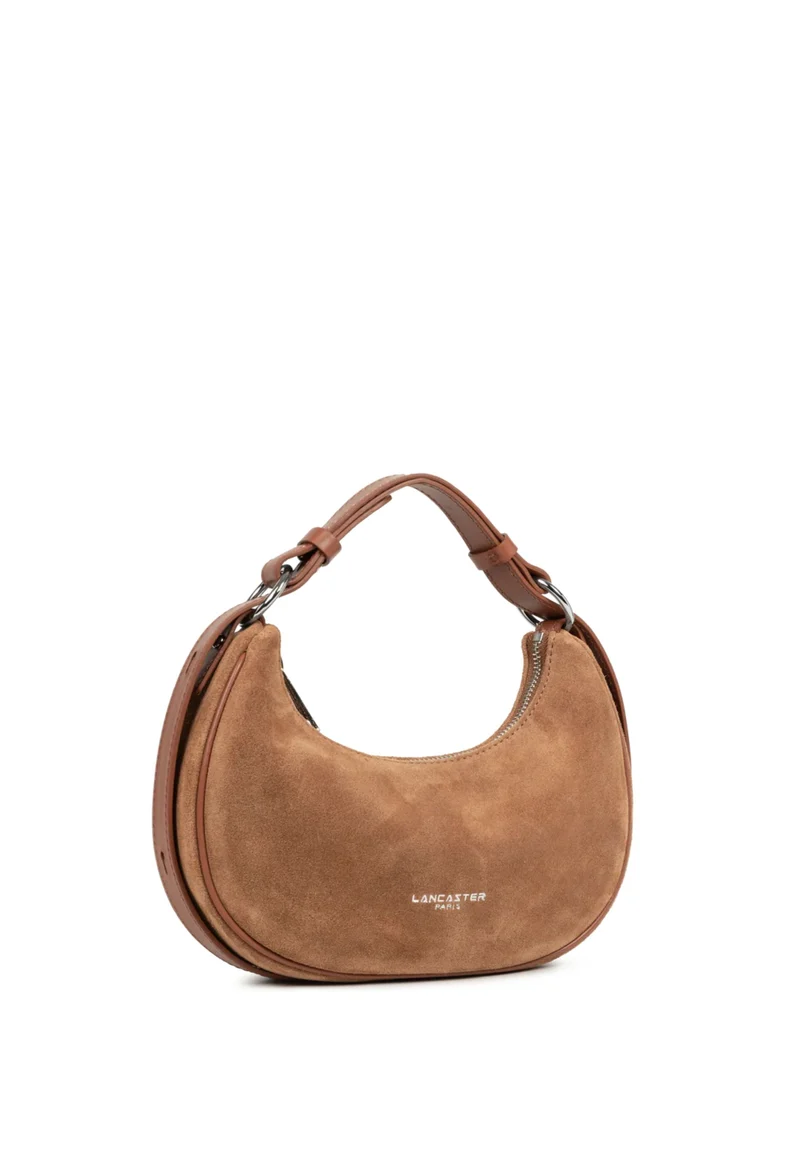 Lancaster Sac besace Zippé S Suède Camel