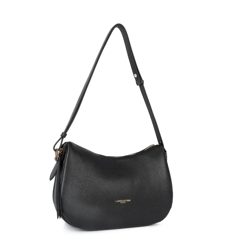 Lancaster Sac besace Zippé M Dune Noir