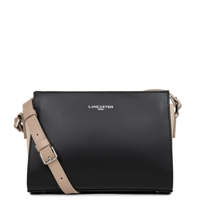 Lancaster Sac trotteur Zippée S Smooth Noir - Nude Clair - Nude Foncé