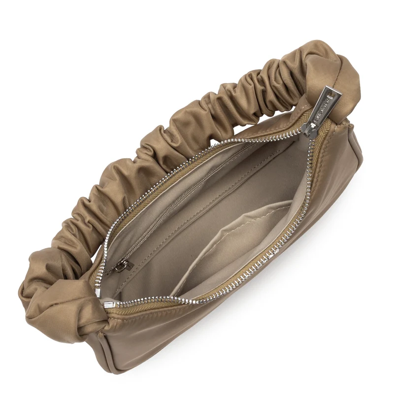 Lancaster Sac besace Zippé S Basic Chouchou Praline