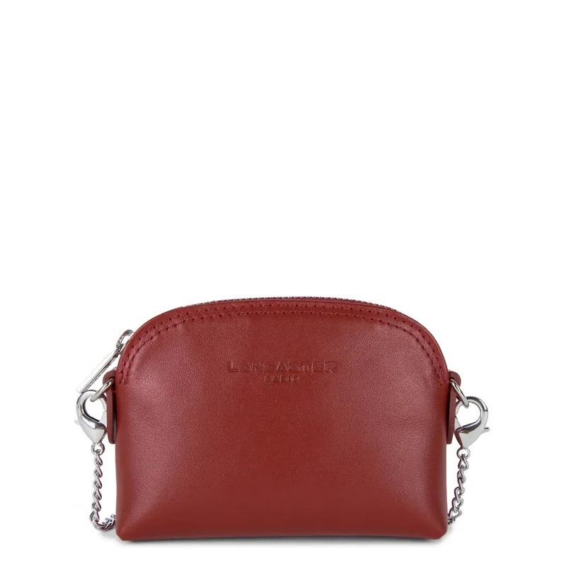Lancaster Porte monnaie cuir Paris PM Rouge foncé