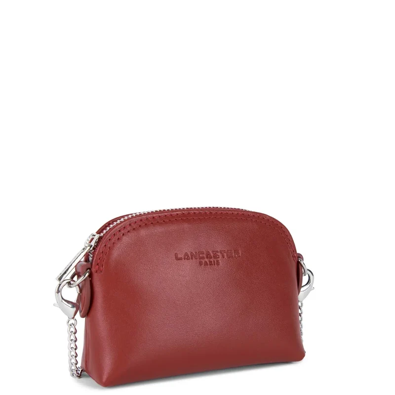Lancaster Porte monnaie cuir Paris PM Rouge foncé