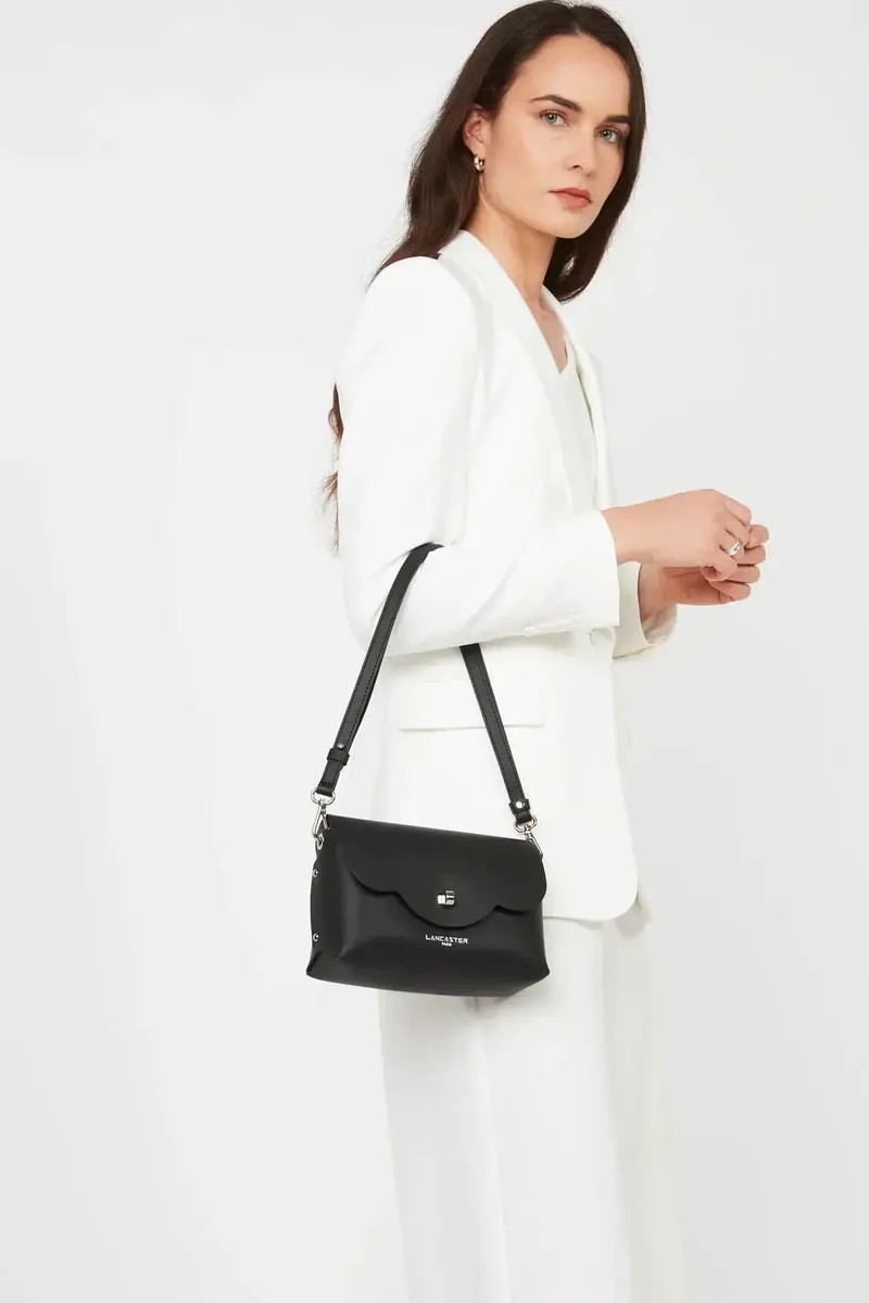 Lancaster Sac rabat PUR & ELEMENT CITY FLORE Noir/Champagne
