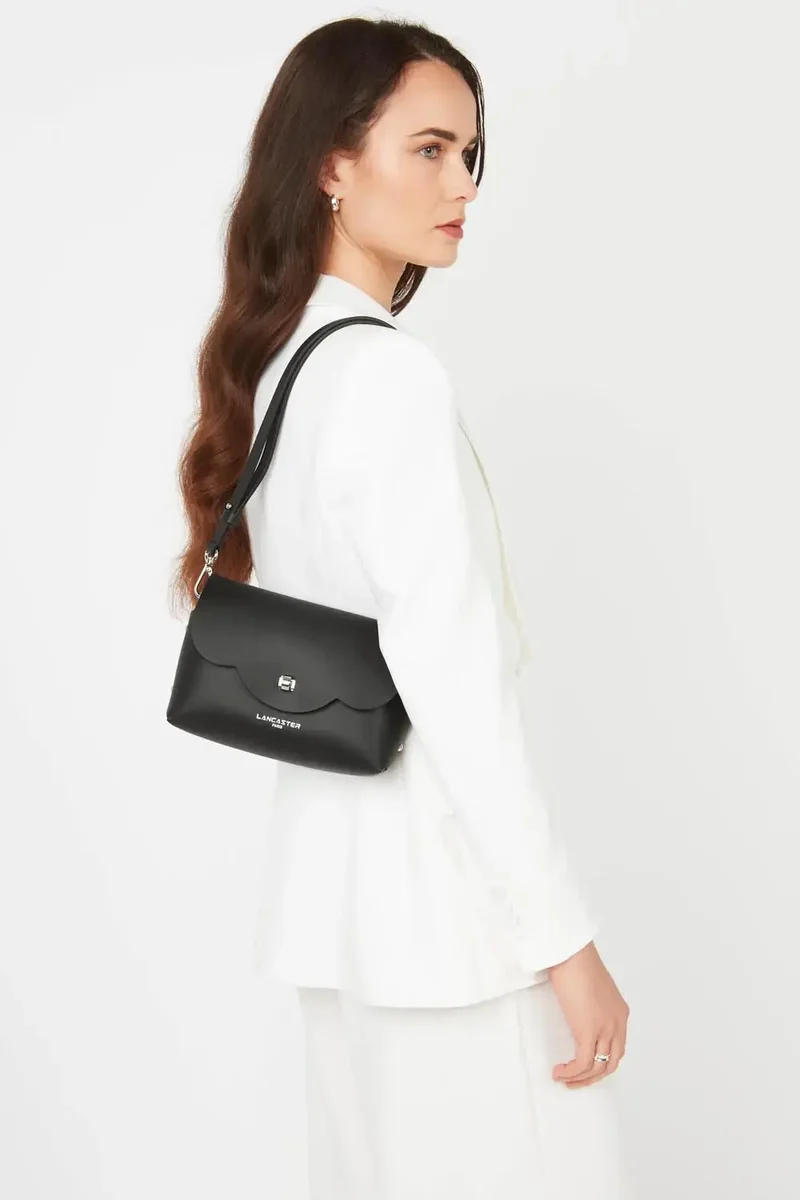 Lancaster Sac rabat PUR & ELEMENT CITY FLORE Noir/Champagne