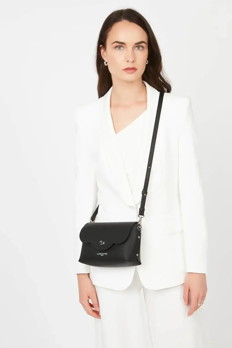 Lancaster Sac rabat PUR & ELEMENT CITY FLORE Noir/Champagne