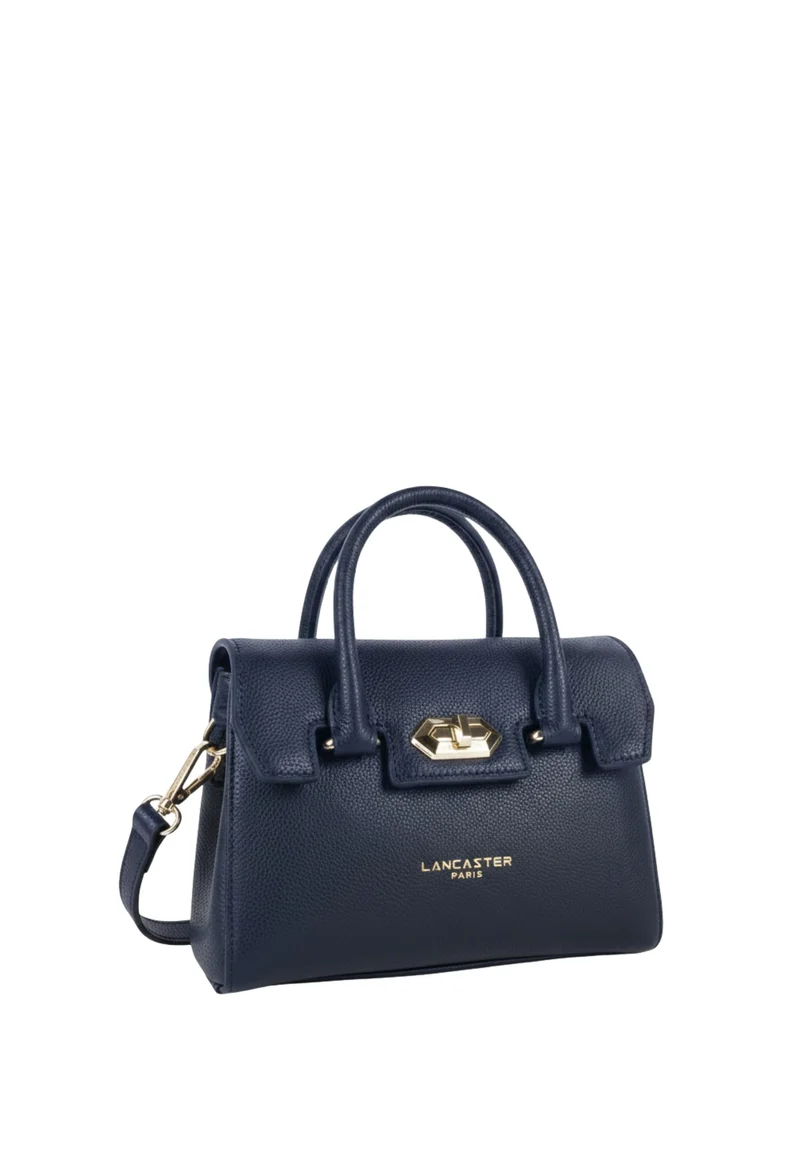 Lancaster Sac à main A rabat avec fermoir Mini Milano Cosmos Bleu Foncé