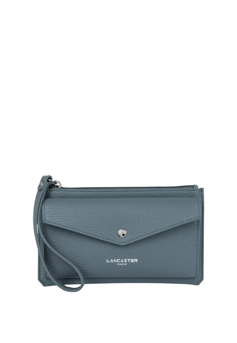 Lancaster Pochette Zippé Maya Double KBA 117-011 Bleu Givré