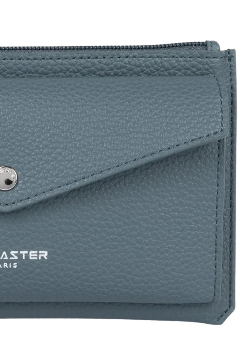 Lancaster Pochette Zippé Maya Double KBA 117-011 Bleu Givré