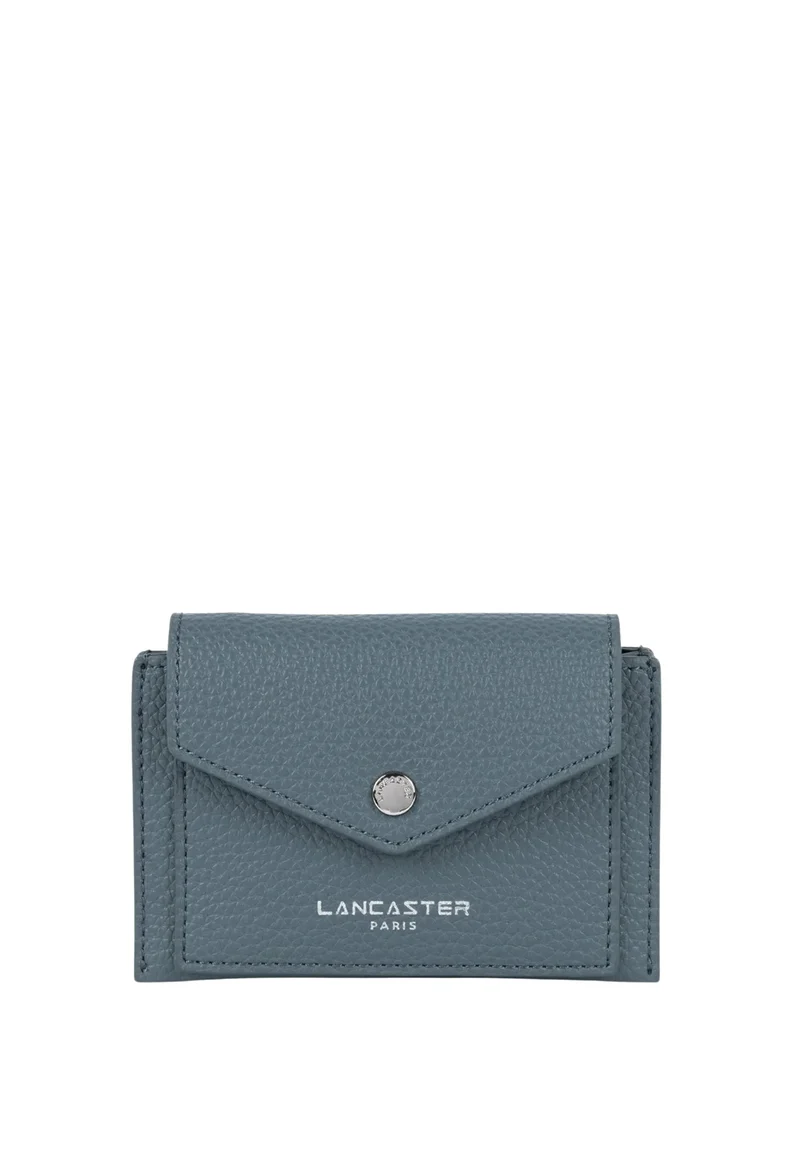 Lancaster Porte-cartes A rabat avec pression Maya Double KBA 117-010 Bleu Givré