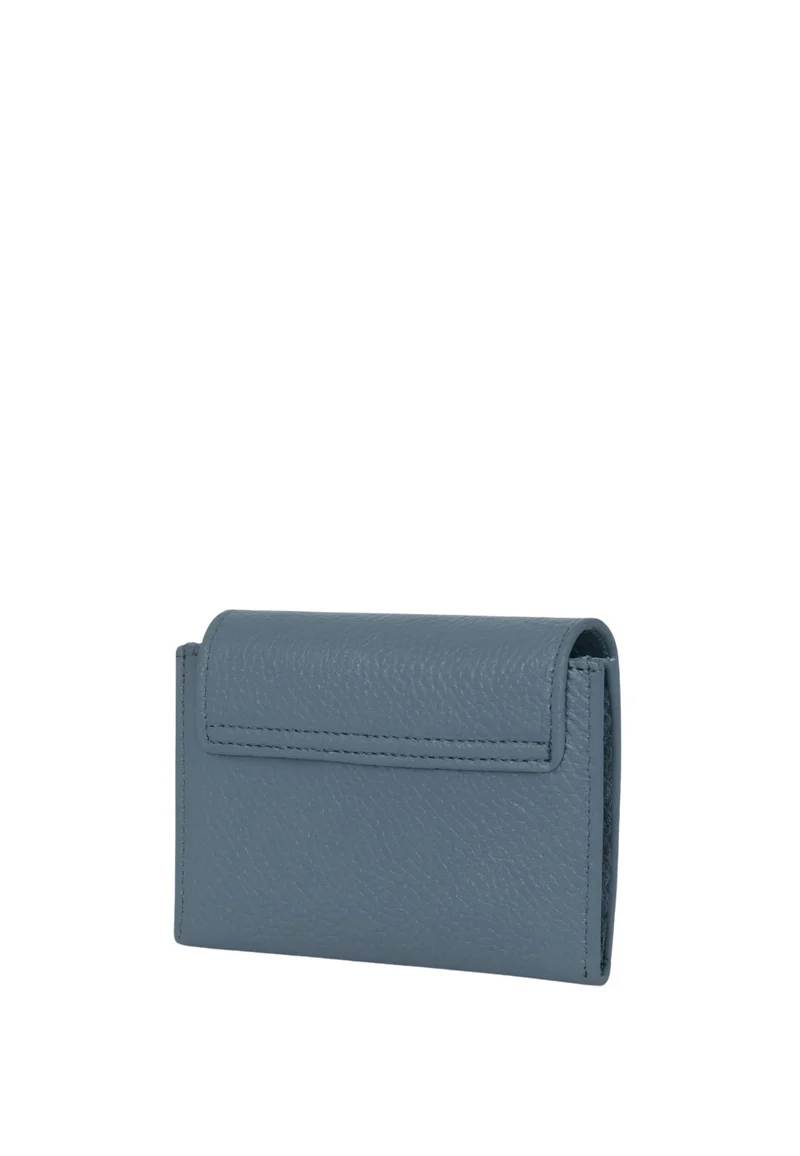 Lancaster Porte-cartes A rabat avec pression Maya Double KBA 117-010 Bleu Givré