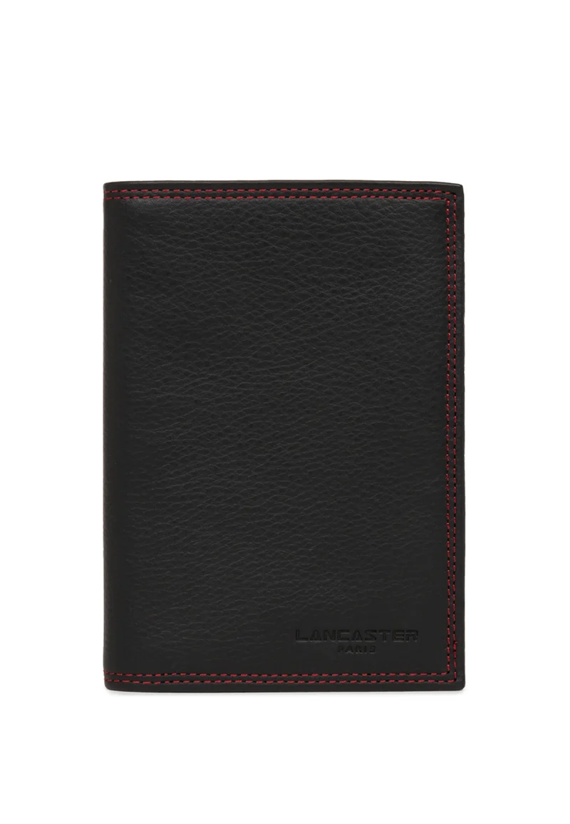 Lancaster Portefeuille cuir anti piratage Noir/Rouge