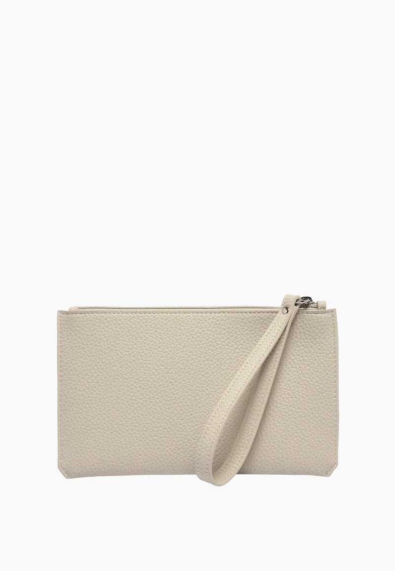 Lancaster Pochette Zippé Maya Double KBA Ivoire