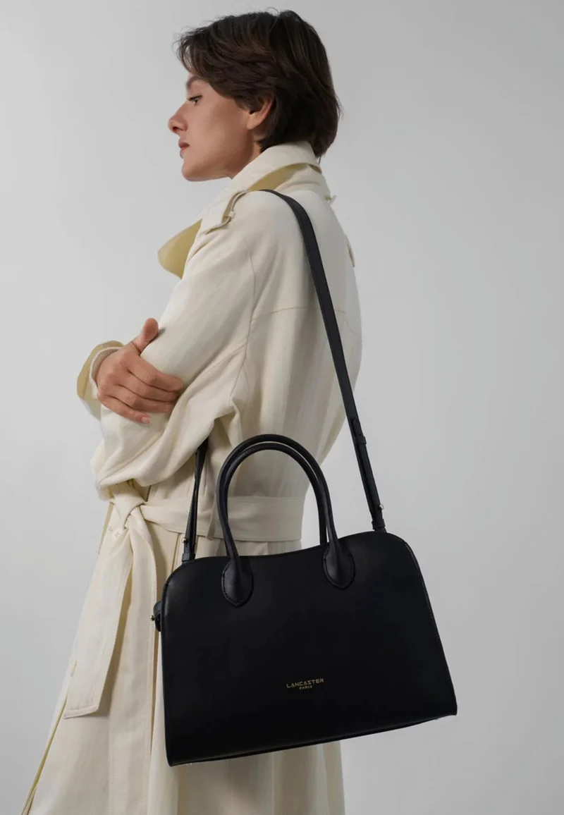 Lancaster Sac à main Zippé M Donna Hopper Noir