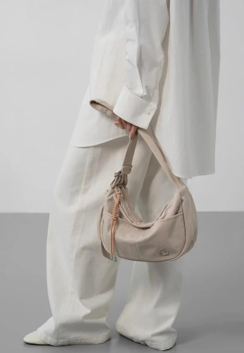 Lancaster Sac Besace Basic Love Beige Fumé