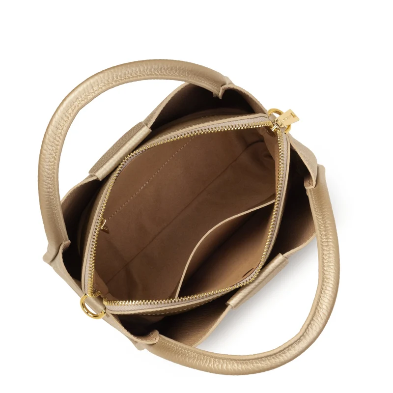 Lancaster Sac à main Aimantée S Ida Double 470-83 Or Pâle - In - Nude