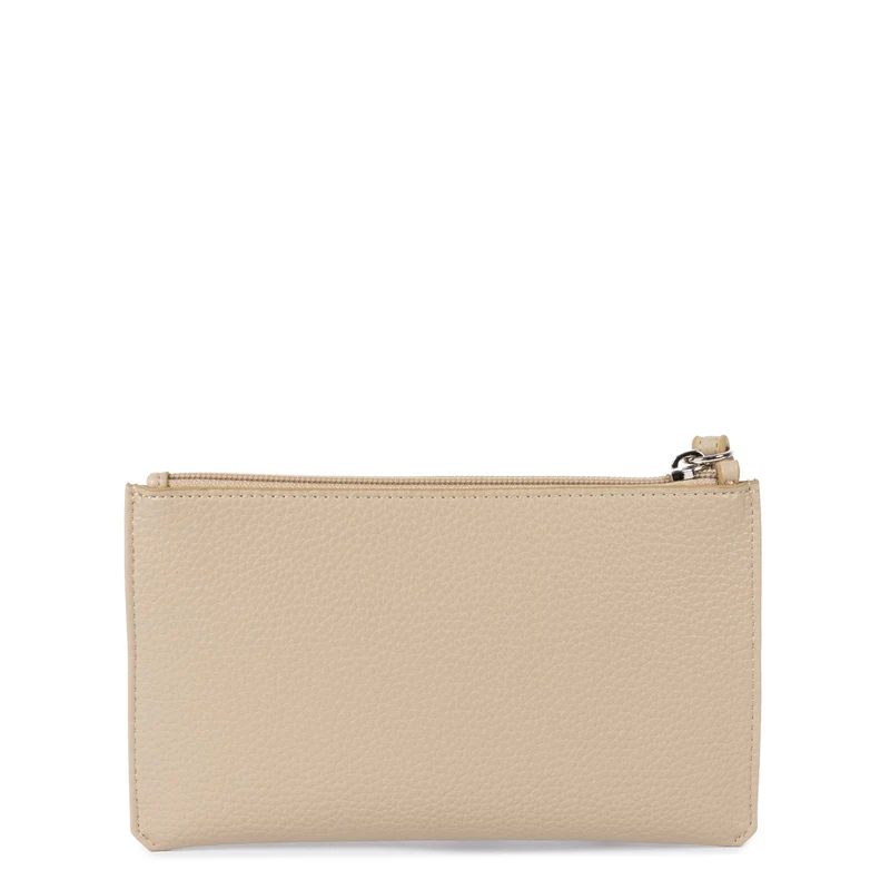 Lancaster Pochette Zippé Maya Double KBA Beige Foncé