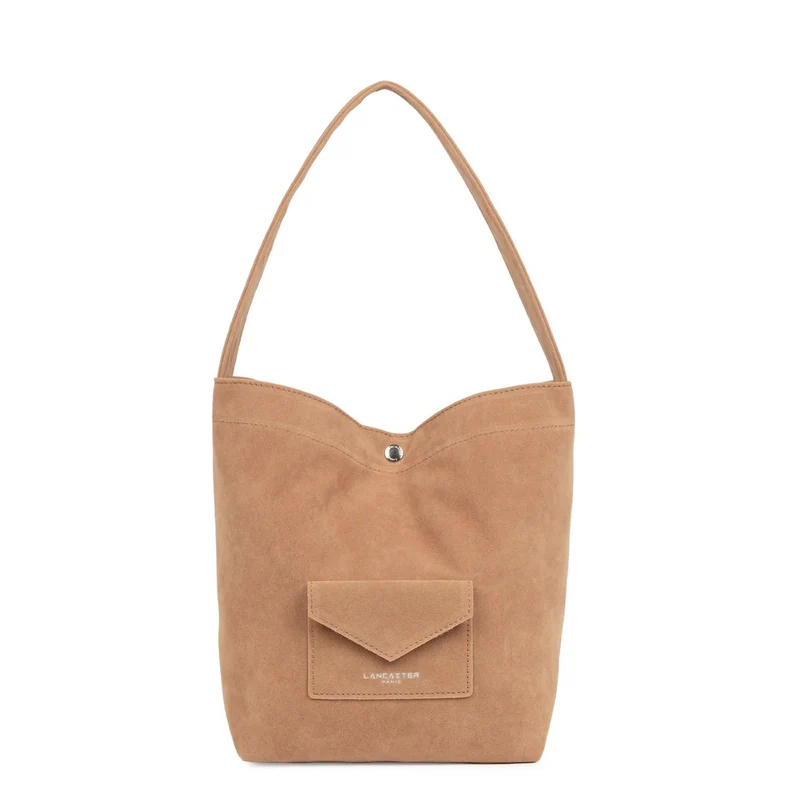 Lancaster Sac seau Avec Pression Mini Suédine KBA Moka