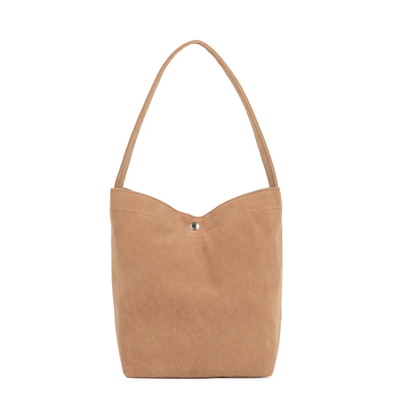 Lancaster Sac seau Avec Pression Mini Suédine KBA Moka