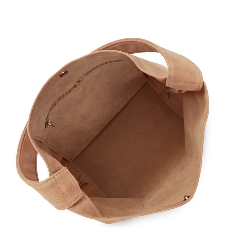 Lancaster Sac seau Avec Pression Mini Suédine KBA Moka
