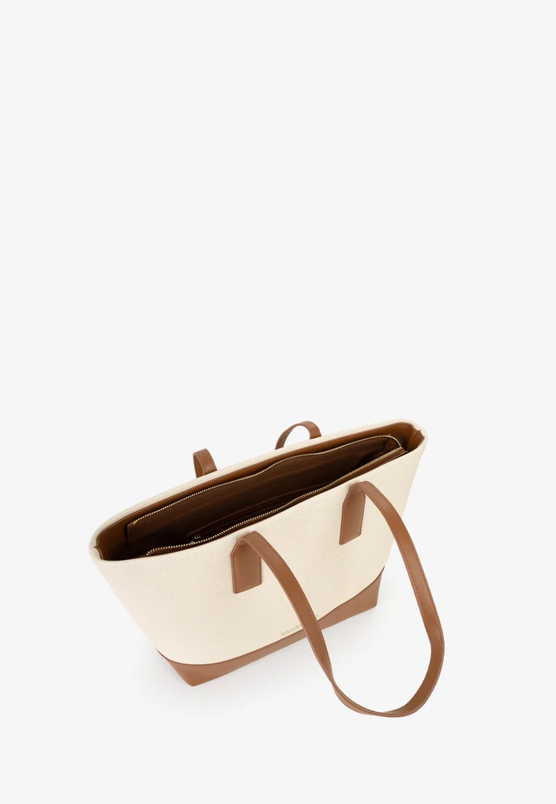 Valentino Sac Cabas Atena Marron Femme Naturale/Cuoio