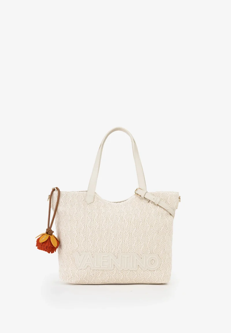 Valentino Sac Cabas Courmayeur Beige Femme Ecru