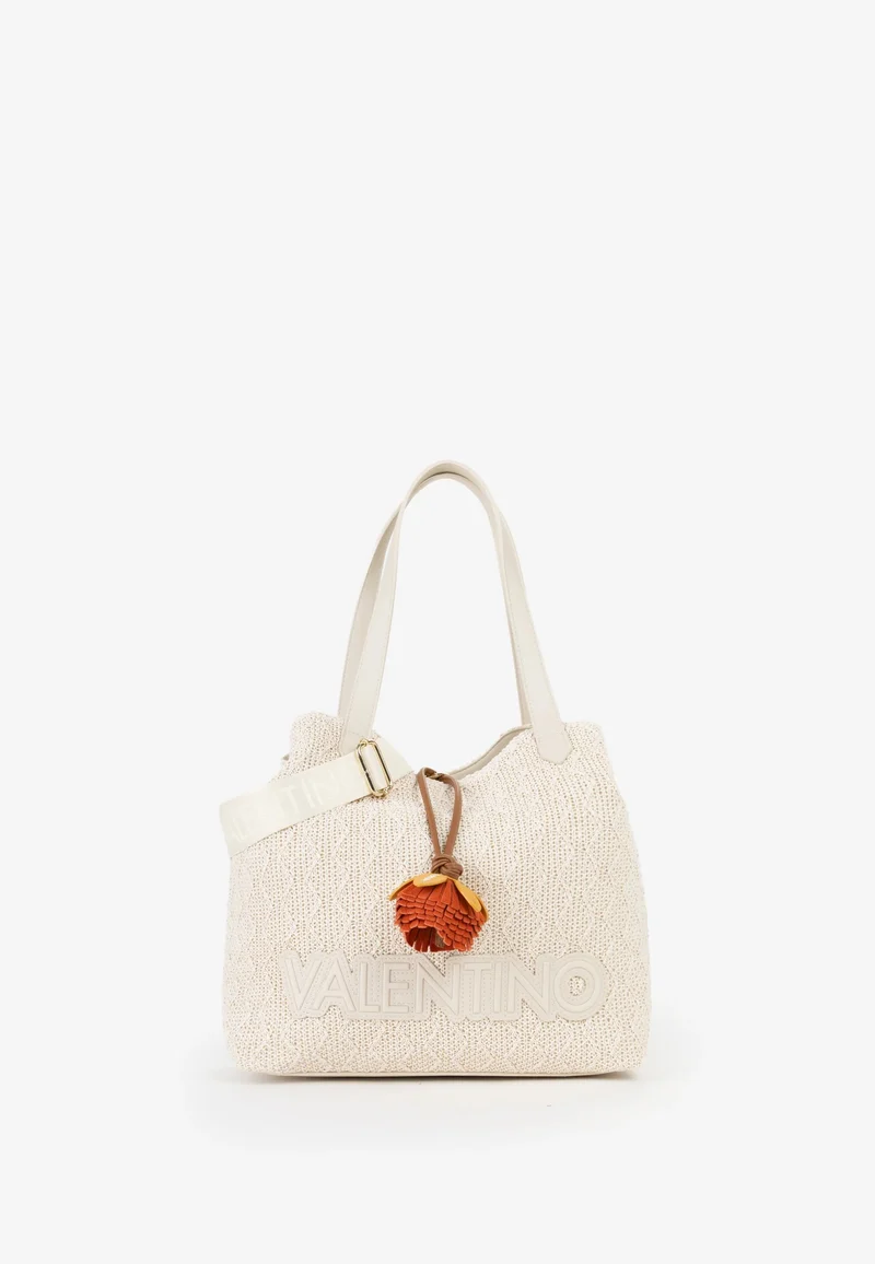 Valentino Sac Cabas Courmayeur Beige Femme Ecru