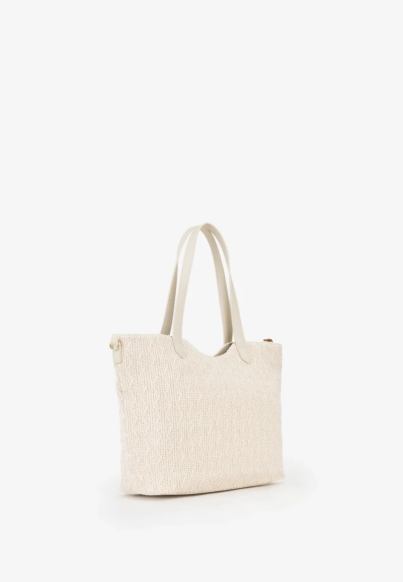 Valentino Sac Cabas Courmayeur Beige Femme Ecru