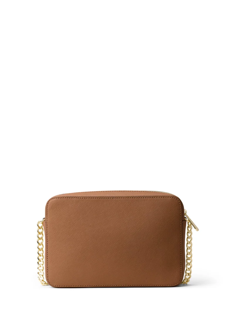 Michael Kors Sac Bandoulière Cuir Jet Set Marron