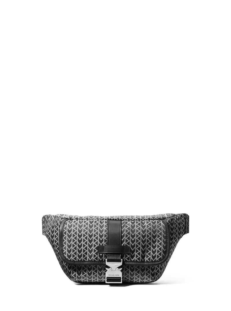 Michael Kors Sacoche ceinture Eli en jacquard à logo MK Noir