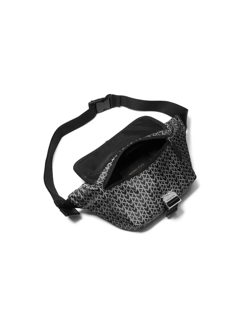 Michael Kors Sacoche ceinture Eli en jacquard à logo MK Noir