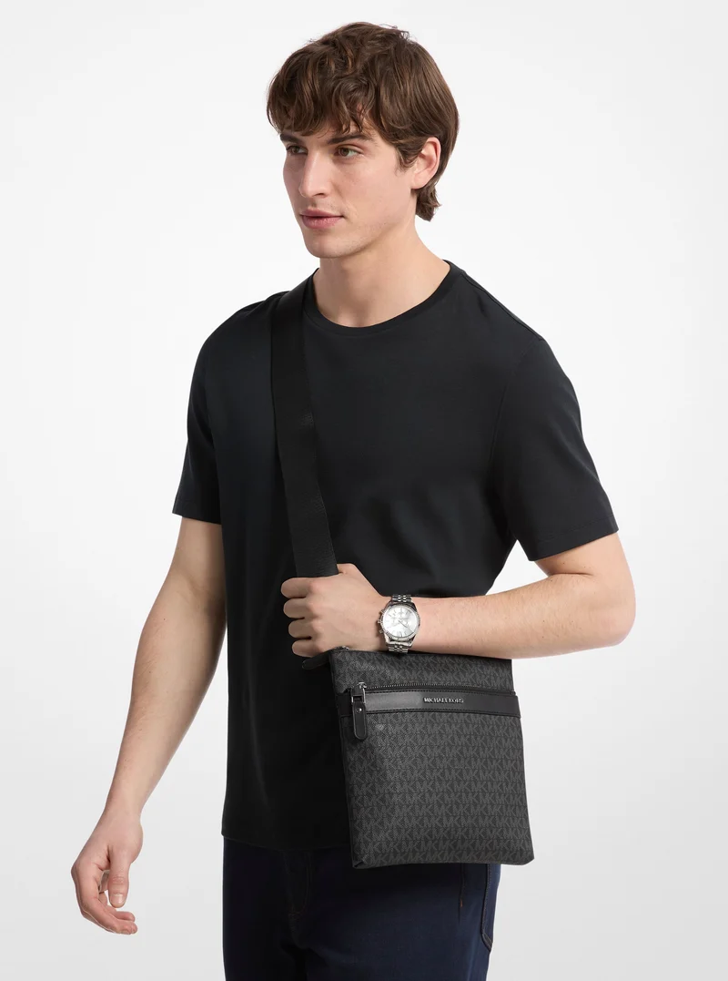 Michael Kors Sacoche Hudson à logo Signature Noir