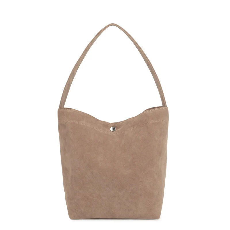 Lancaster Sac seau Avec Pression Mini Suédine KBA Beige Foncé