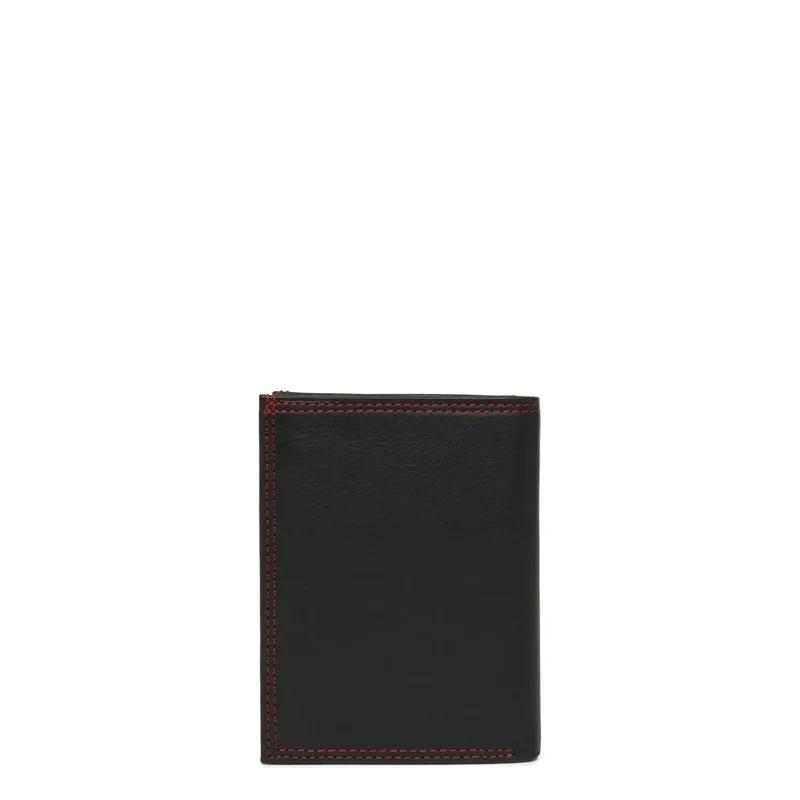 Lancaster Portefeuille Cuir Vachette Noir/Rouge RFID