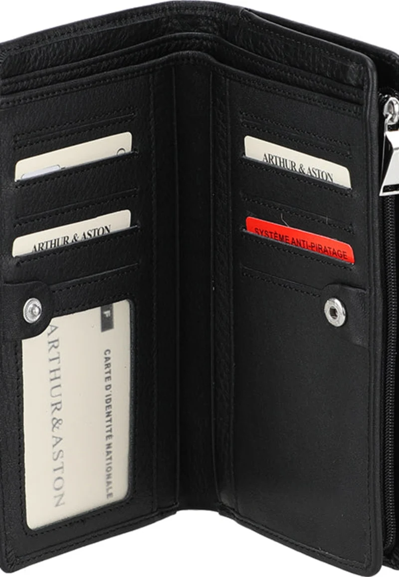 Arthur & Aston Porte Cartes Mixte, Homme, Femme Noir