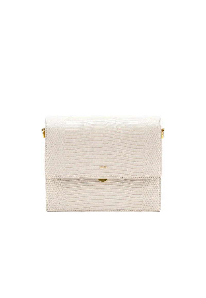 JW PEI Sac Bandoulière Mini Flap Ivory Lizard