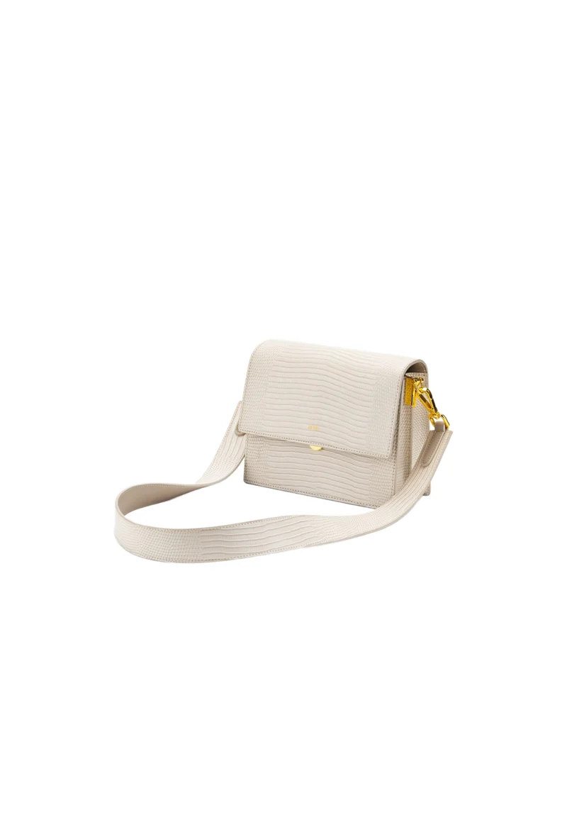 JW PEI Sac Bandoulière Mini Flap Ivory Lizard