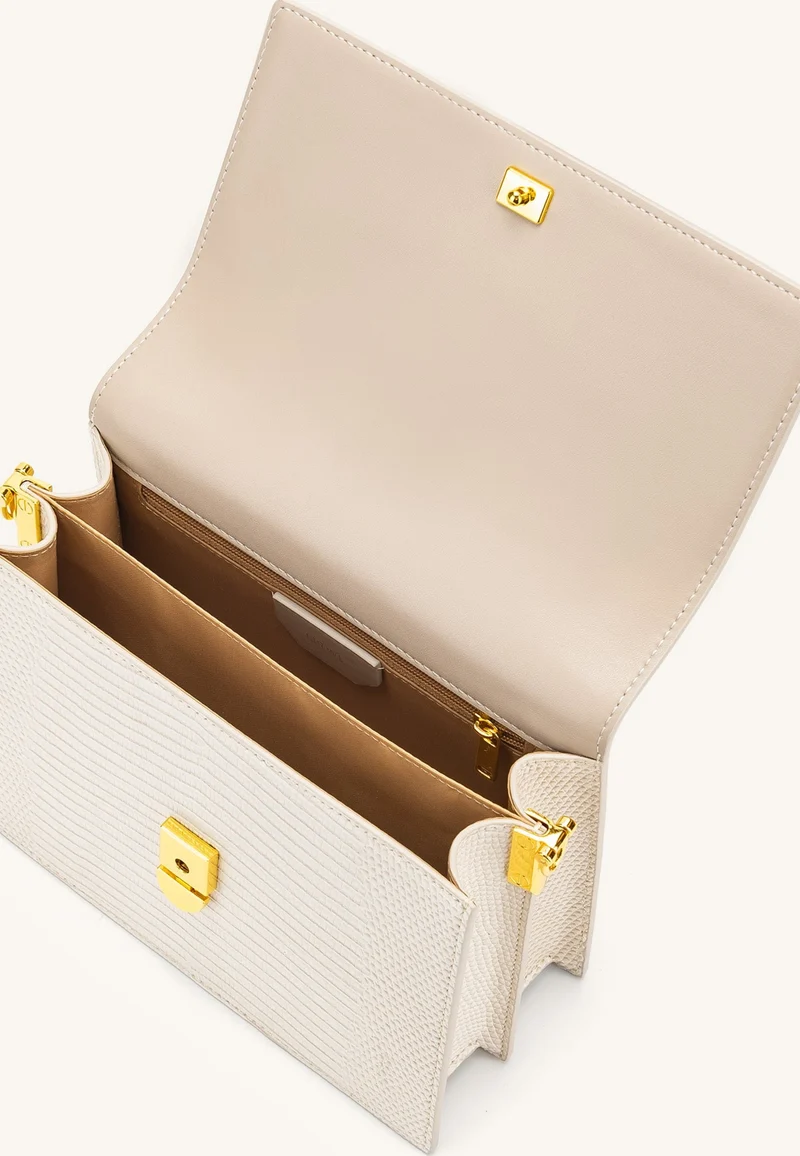 JW PEI Sac Bandoulière Mini Flap Ivory Lizard