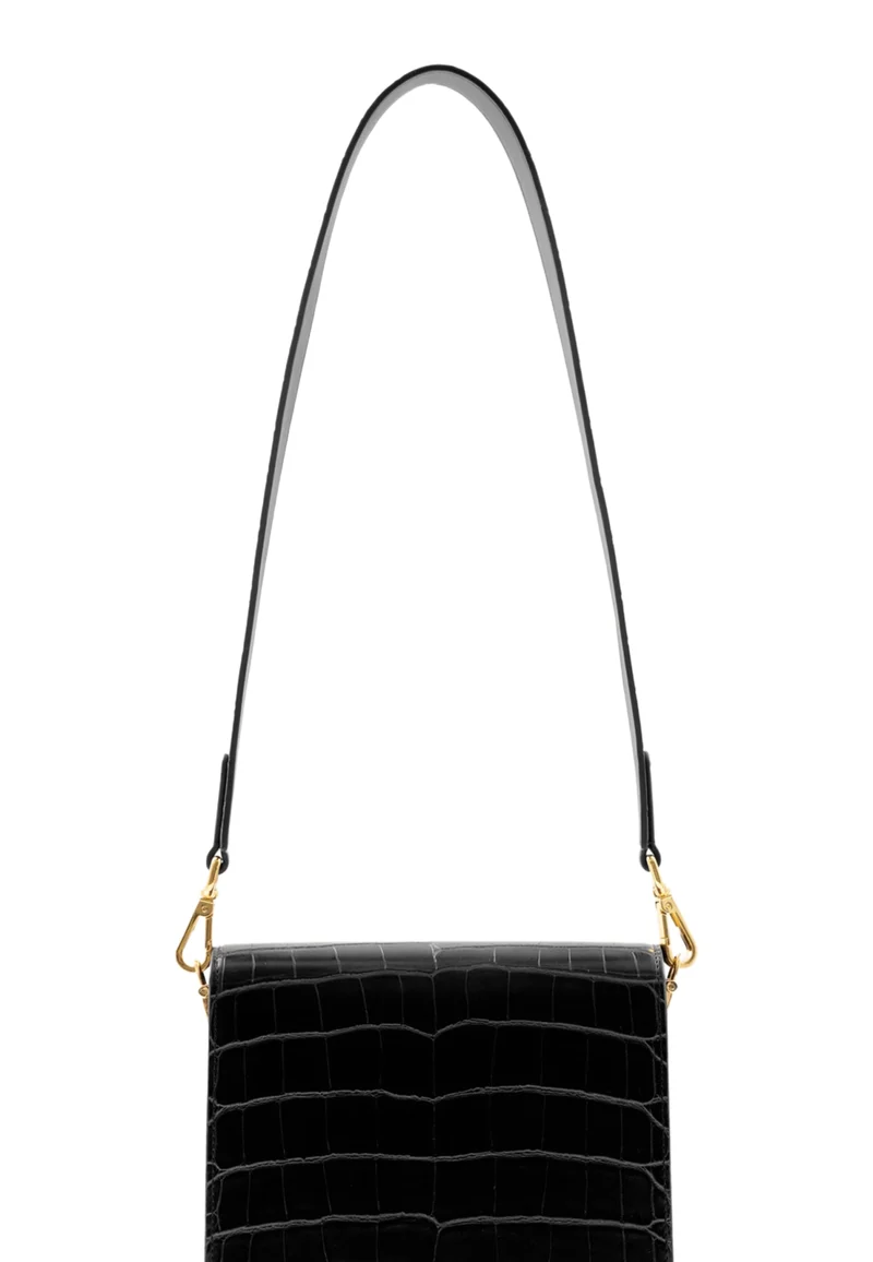 JW PEI Sac Bandoulière Mini Flap Black Croc