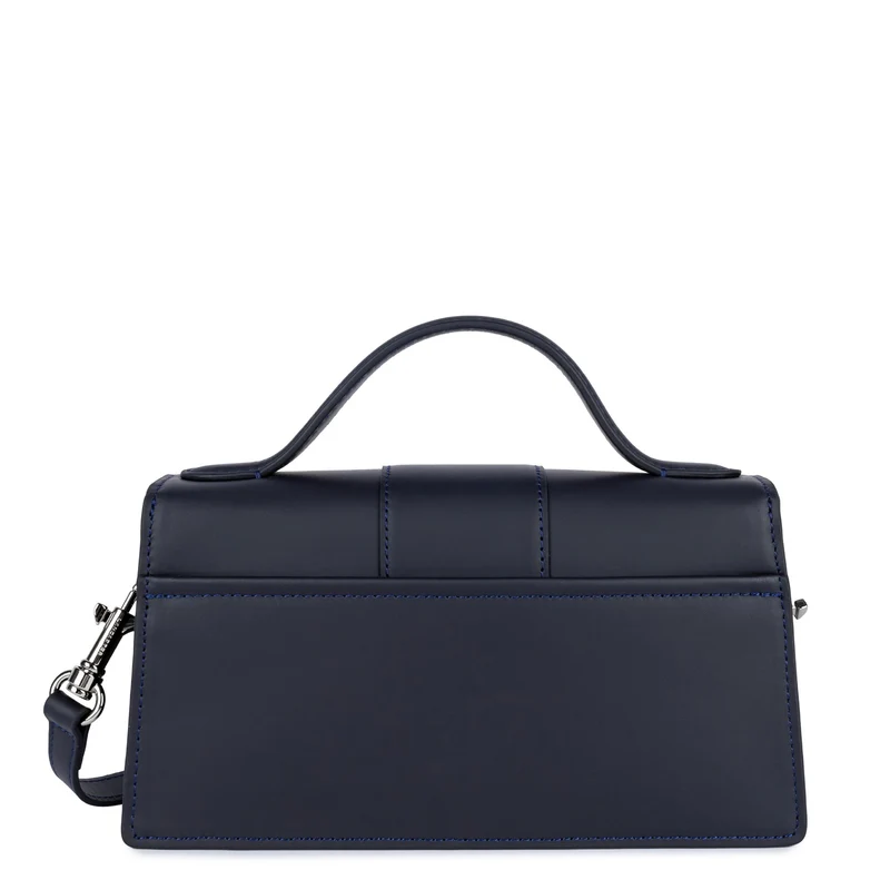 Lancaster Sac à main A rabat avec fermoir M Paris Ily Bleu Foncé