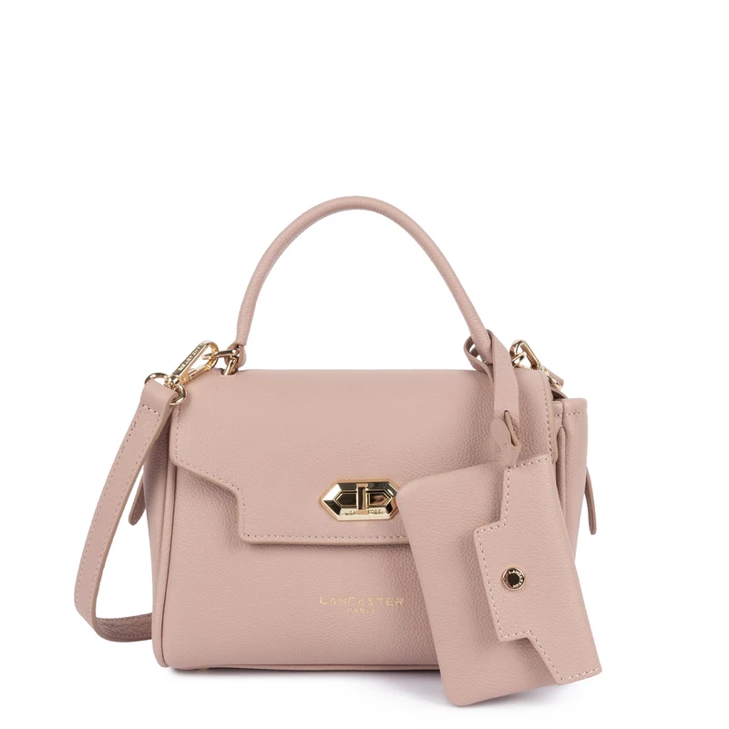 Lancaster Sac à main A rabat avec fermoir S Mademoiselle Grace Nude