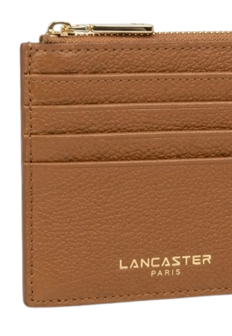 Lancaster Porte-cartes Zippé Dune Camel