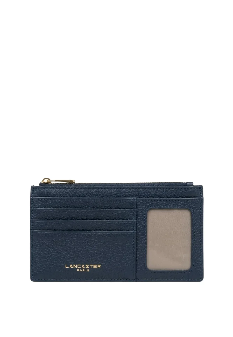 Lancaster Porte-cartes Zippé Dune Bleu Foncé