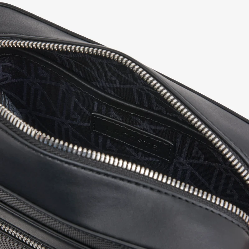 Lacoste Petit sac messenger Homme Langon Petit Piqué Noir