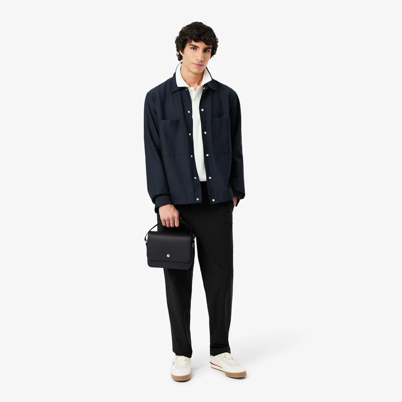 Lacoste Petit sac messenger Homme Langon Petit Piqué Noir