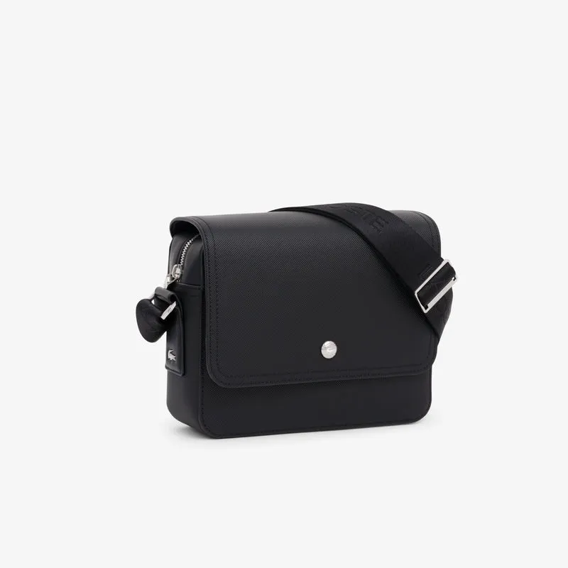 Lacoste Petit sac messenger Homme Langon Petit Piqué Noir