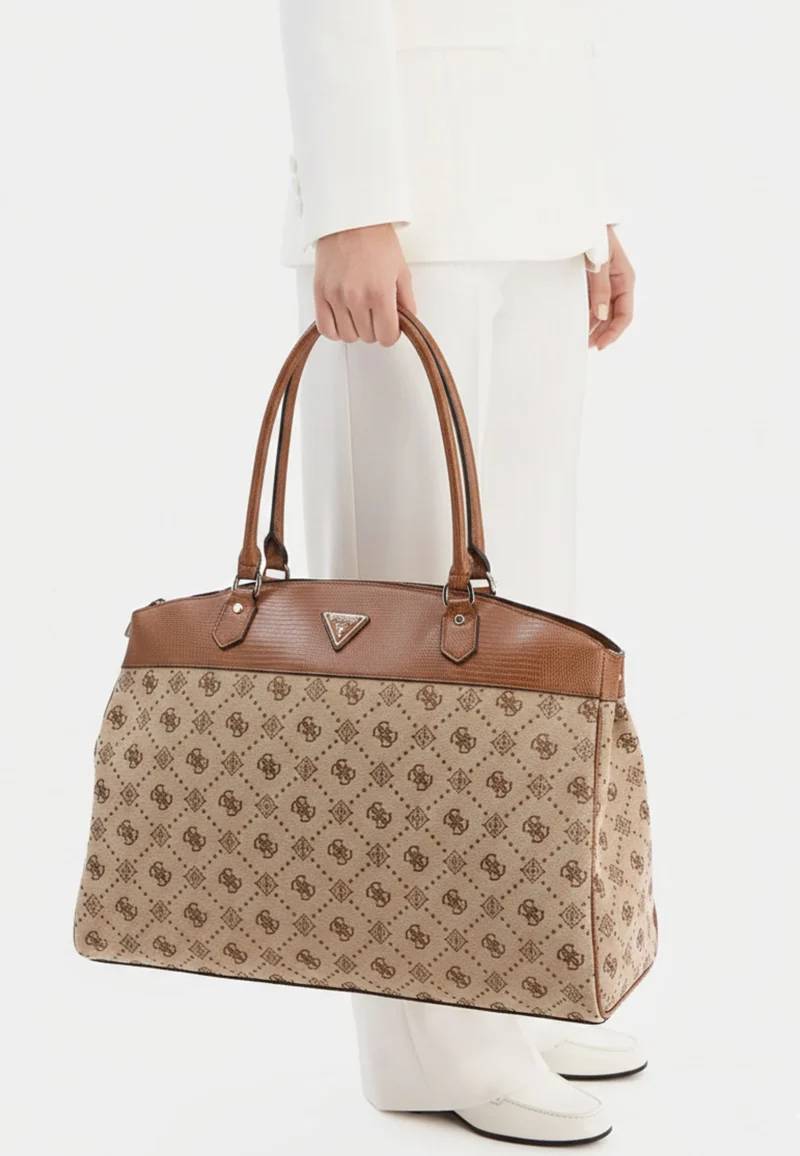 Guess Sac Bandoulière Melinda Logo Deluxe Latte Logo