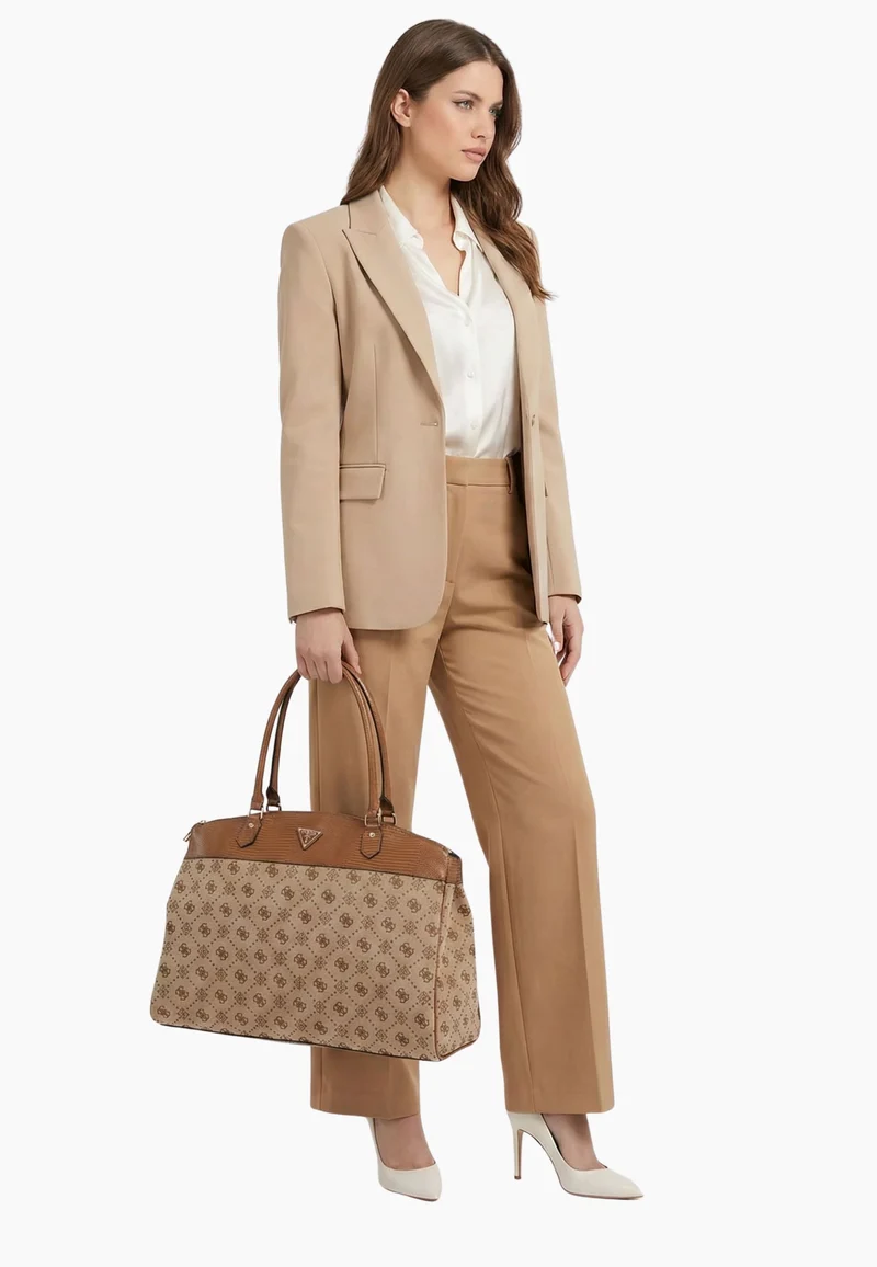 Guess Sac Bandoulière Melinda Logo Deluxe Latte Logo