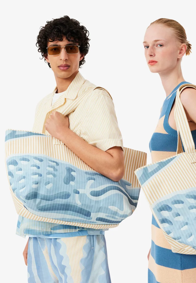 Lacoste Sac cabas XL Anna Mixte Blanc Naturel