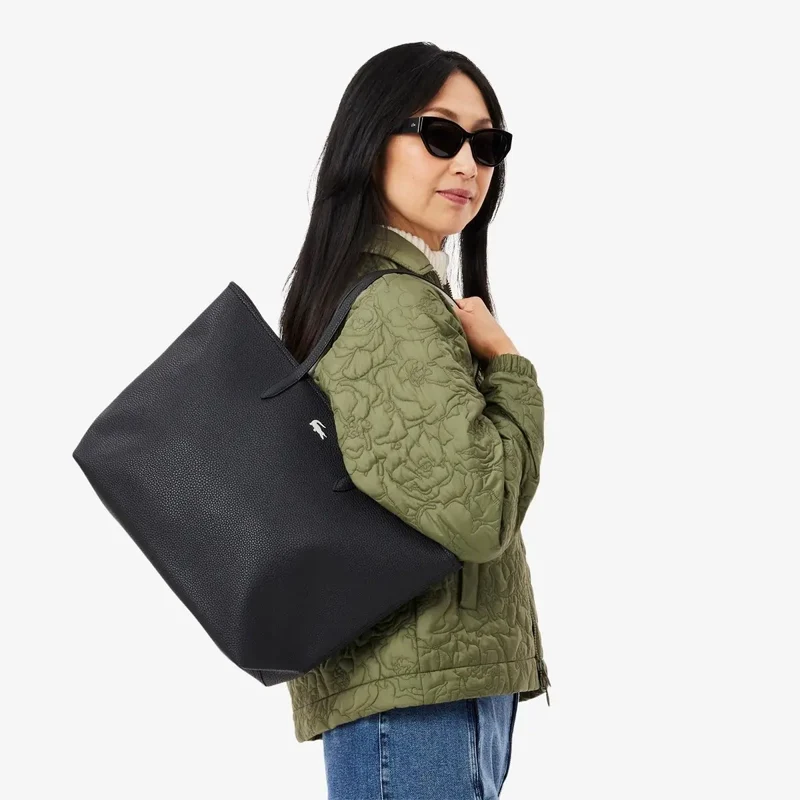 Lacoste Sac Cabas Anna zippé Noir Farine