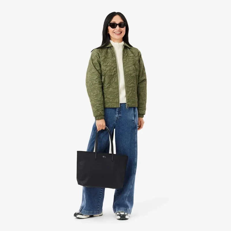 Lacoste Sac Cabas Anna zippé Noir Farine